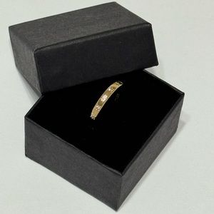S925 Stars Signet 18K Gold Plated/Silver Stacking Band Ring